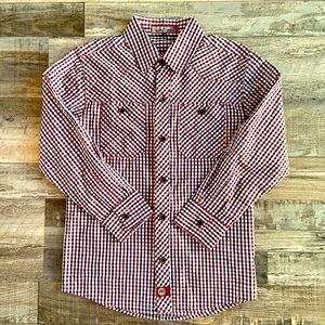 Boys Faded Gear Plaid Shirt